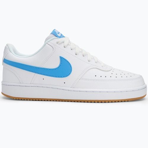 Men's Nike Court Vision Low white/gum yellow/university blue shoes