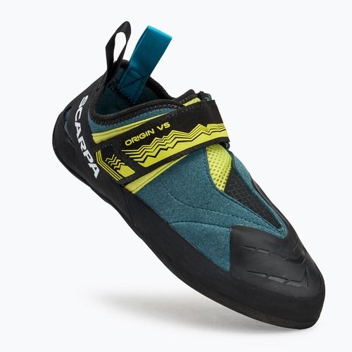 SCARPA Origin VS climbing shoes petrol/lime