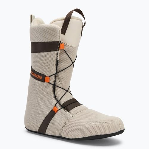 Salomon Launch Boa SJ Men's snowboard boots rainy day/birch/vibrant orange