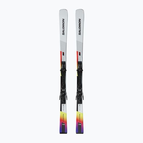 Salomon S/Max Endurance downhill skis + M10 GW bindings white/safety yellow/black