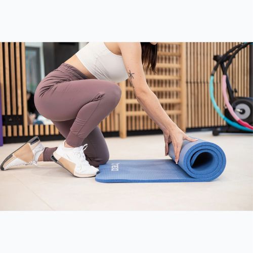 XTREXO NBR 15 mm exercise mat with strap blue