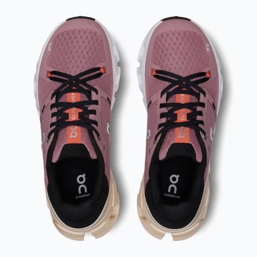 Women's On Cloudflyer 4 dustrose/sand running shoes