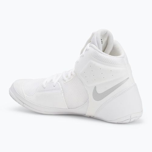 Nike Fury white/metallic silver wrestling shoes