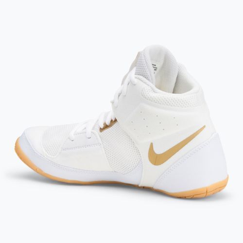 Nike Fury white/metallic gold wrestling shoes