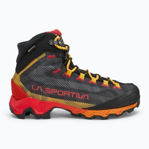 Men's La Sportiva Aequilibrium Hike GTX carbon/ yellow high-mountain shoe
