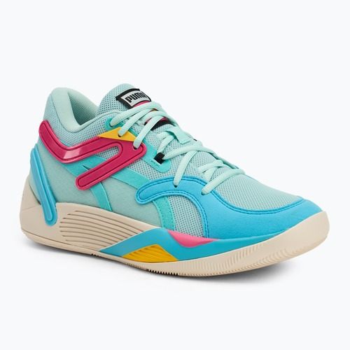 Men's PUMA TRC Blaze Court eggshell blue/electro pool shoes