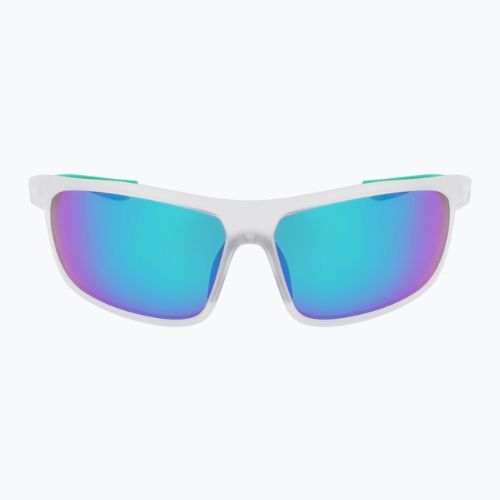 Nike Windtrack Run matte clear/green mirror sunglasses
