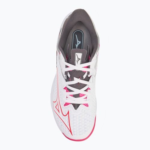 Women's tennis shoes Mizuno Wave Exceed Tour 6 CC white/radiant red/quiet shade