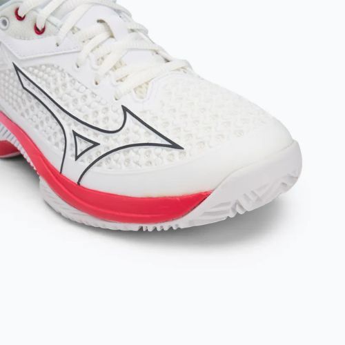 Women's tennis shoes Mizuno Wave Exceed Tour 5 CC undyed white/quiet shade/opera red