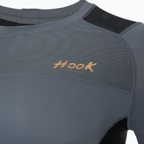 HOOK FIGHTING Base black men's longsleeve rashguard