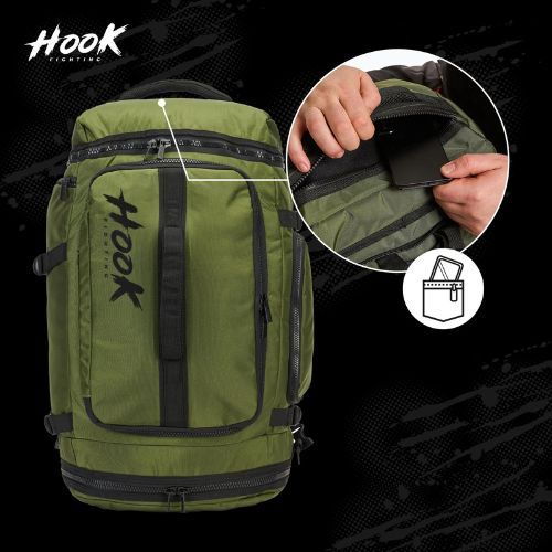 HOOK FIGHTING Training 2in1 Duffel Bag 30 l green