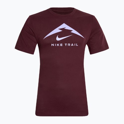 Men's Nike Dri-Fit UV burgundy crush running shirt