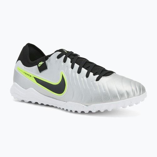Men's football boots Nike Tiempo Legend 10 Pro TF metallic silver/volt/black