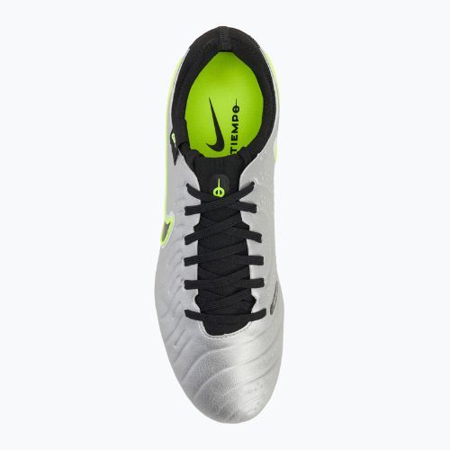 Men's football boots Nike Tiempo Legend 10 Pro FG metallic silver/volt/black