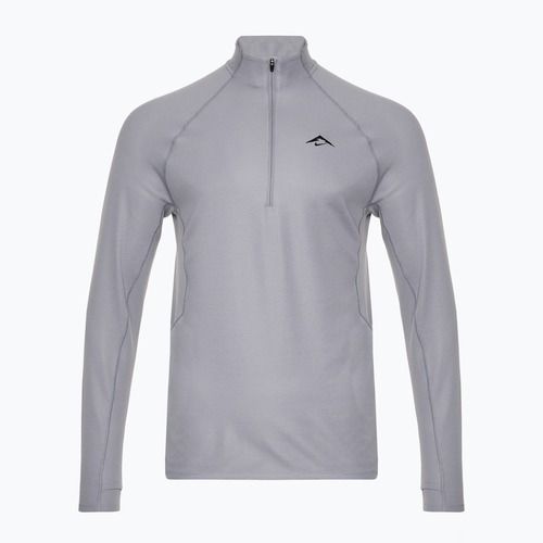 Men's Nike Trail Dri-Fit 1/2 Zip cement grey/black running sweatshirt