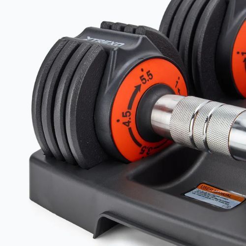 XTREXO adjustable dumbbell set 2 x 5.75 kg black