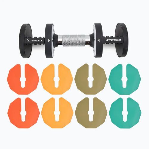 XTREXO adjustable dumbbell set 2 x 10 kg multicolour