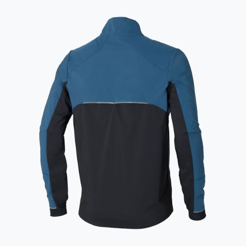 Men's running jacket Mizuno Premium Warm blue wing teal