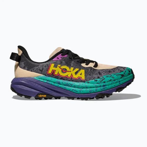 Women's running shoes HOKA Speedgoat 6 oatmeal/mountain iris