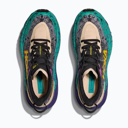 Women's running shoes HOKA Speedgoat 6 oatmeal/mountain iris