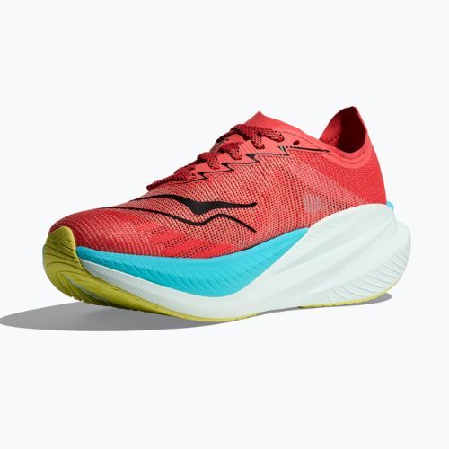 Women's running shoes HOKA Mach X 2 grapefruit/electric coral