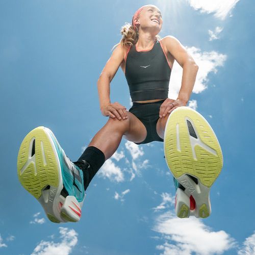 HOKA Cielo X1 2.0 frost/black running shoes