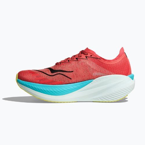 Men's running shoes HOKA Mach X 2 grapefuit/electric coral