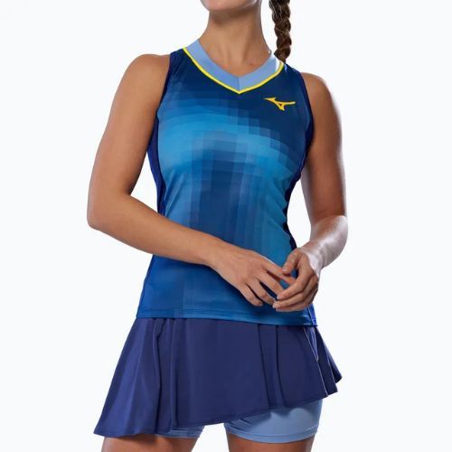 Women's Mizuno Frontier Tank W bellwether blue T-shirt