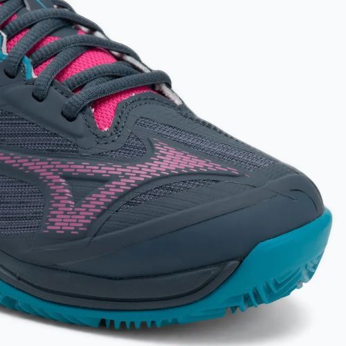 Women's padel shoes Mizuno Wave Exceed Light 2 Padel midnight navy/ fuchsia purple/ enamel blue