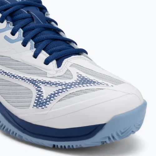 Women's tennis shoes Mizuno Wave Exceed Light 2 CC white/ bellwether blue/ bel air blue