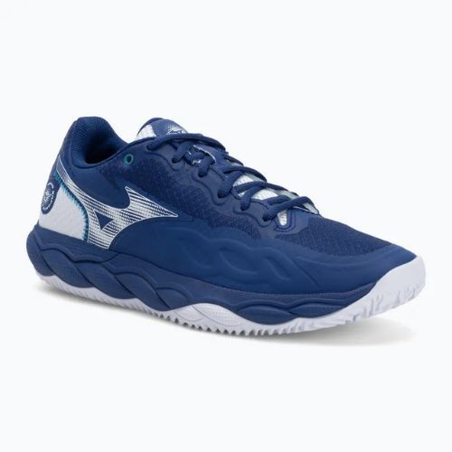 Men's tennis shoes Mizuno Wave Enforce Court CC bellwether blue/ white/ fjord blue