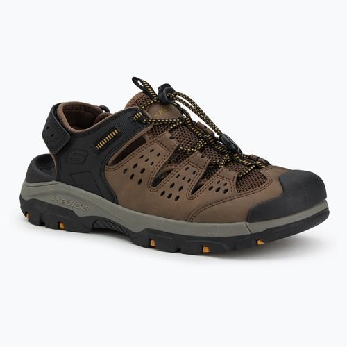 SKECHERS men's Tresmen Menard brown sandals