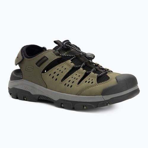 SKECHERS men's Tresmen Menard olive sandals