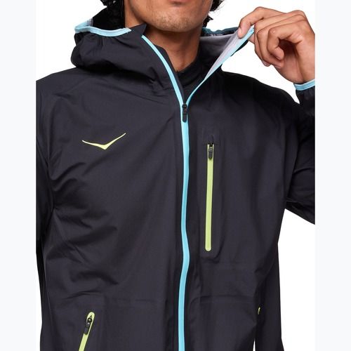 Men's running jacket HOKA Tecsky Waterproof black