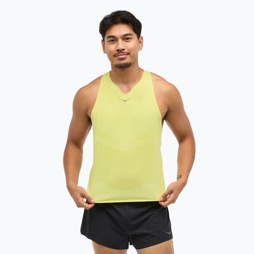 Men's running shirt HOKA Race Singlet hoka citrus