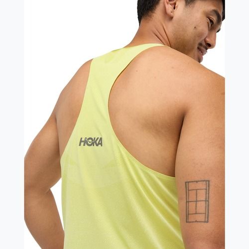 Men's running shirt HOKA Race Singlet hoka citrus