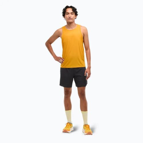 Men's running tank top HOKA Airolite Run Tank varsity yellow