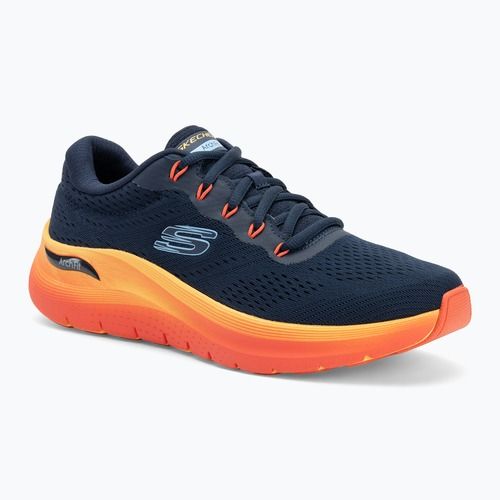 SKECHERS men's shoes Arch Fit 2.0 navy leather/multi trim