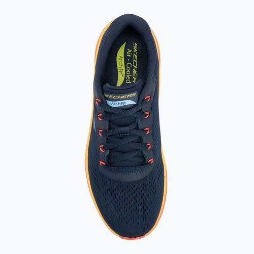 SKECHERS men's shoes Arch Fit 2.0 navy leather/multi trim