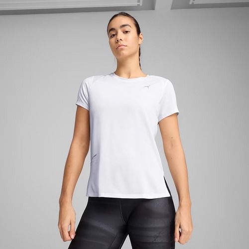 Women's running shirt PUMA Run Graphic Mesh Tee puma white