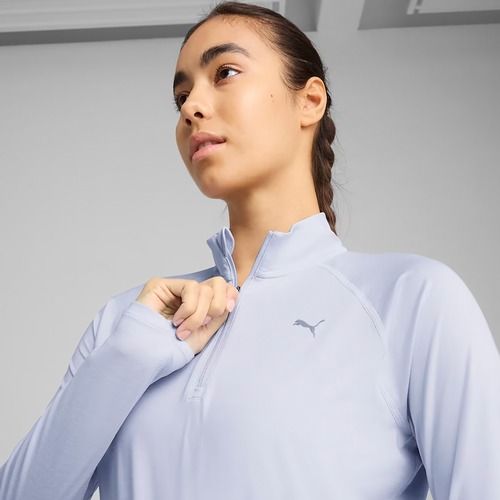 Women's running sweatshirt PUMA Run Velocity Cloudspun 1/4 Zip cool weather/heather