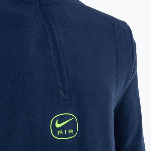 Men's Nike Swoosh Air Polar Fleece Half Zip Top midnight navy/ volt