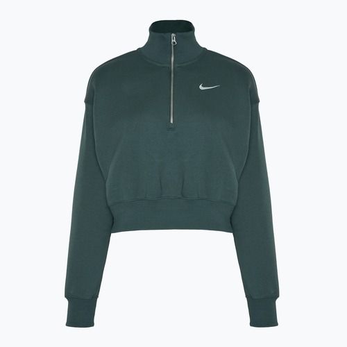 Women's Nike Sportswear Phoenix Fleece 1/2 Zip Cropped vintage green/ sail sweatshirt