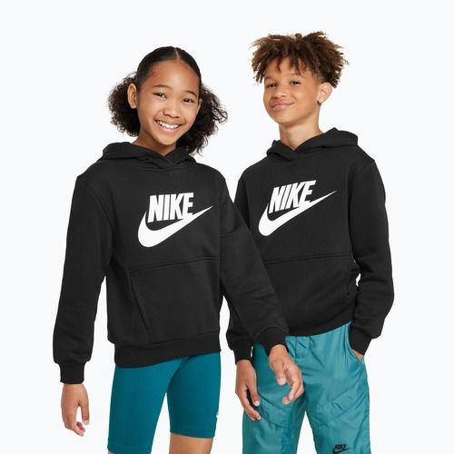 Children's Nike Club Fleece Hoodie black/white
