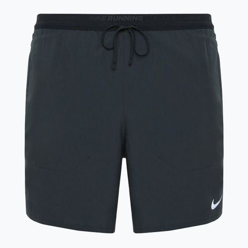 Men's Nike Dri-FIT Stride running shorts black / black / black / reflective silver