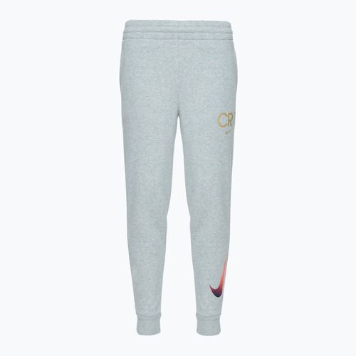 Nike CR7 Club Fleece children's trousers light smoke grey / heather / metallic gold