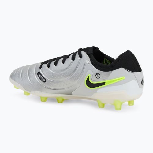 Nike Legend 10 Pro Ag-Pro men's football boots metallic silver/ volt/ black