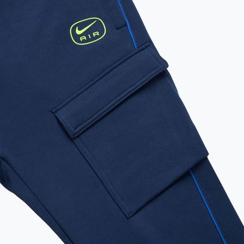 Men's trousers Nike Air Fleece Cargo midnight navy/ volt