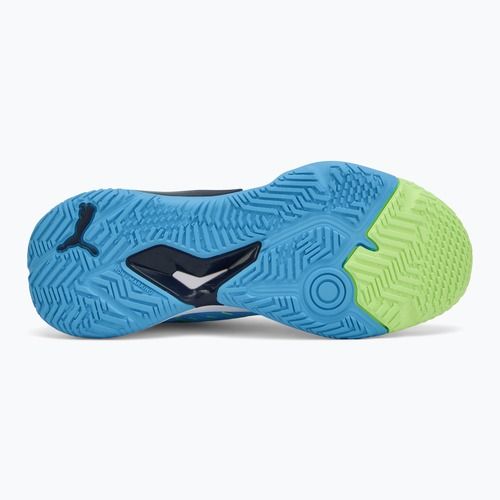 Men's indoor sports shoes PUMA Solarstrike III luminous blue/club navy/fizzy apple
