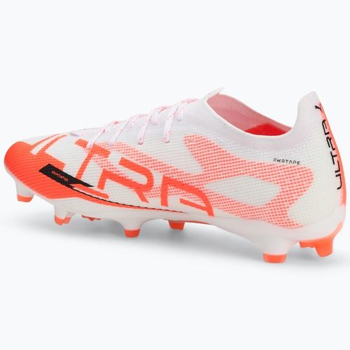 Men's football boots PUMA Ultra 5 Pro FG/AG puma white/puma black/glowing red